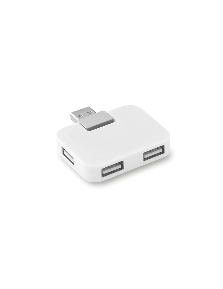 Hub 4 Ports USB Personnalisé SQUARE - Accessoire High-Tech pas cher