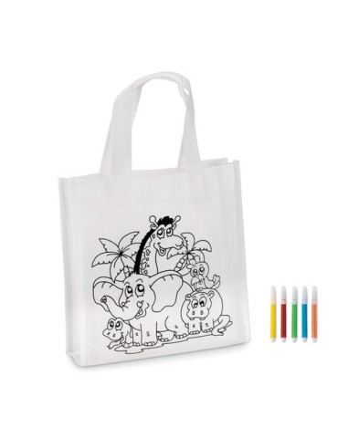 Mini sac shopping à colorier Personnalisé SHOOPIE - pas cher