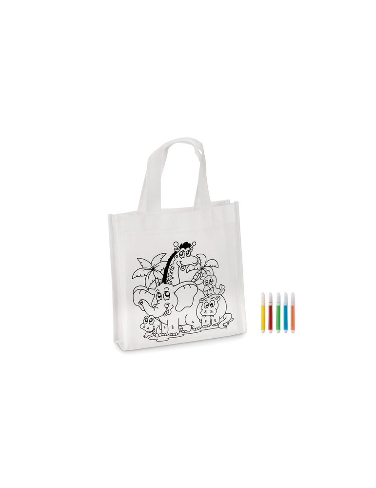 Mini sac shopping à colorier Personnalisé SHOOPIE - pas cher