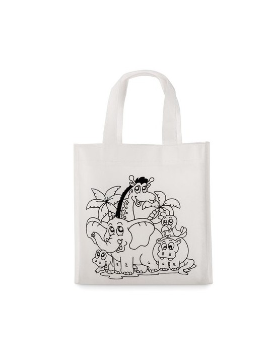 Mini sac shopping à colorier Personnalisé SHOOPIE - pas cher