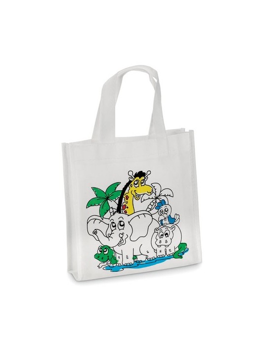 Mini sac shopping à colorier Personnalisé SHOOPIE - pas cher