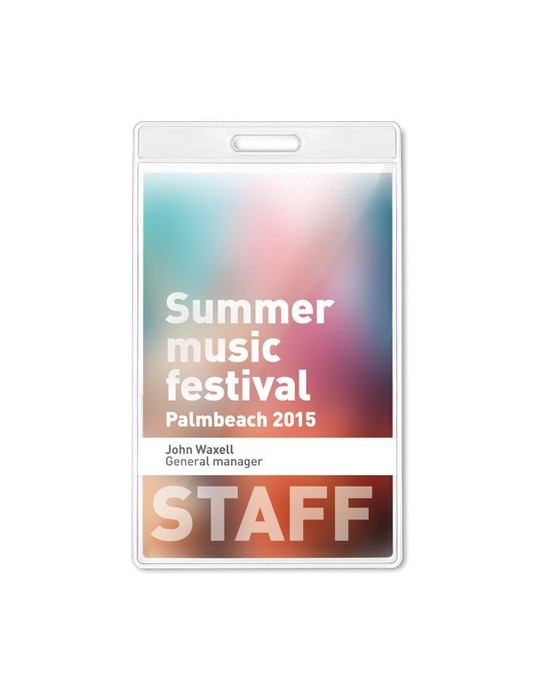 Badge Publicitaire Personnalisable - 7,5x12,5cm