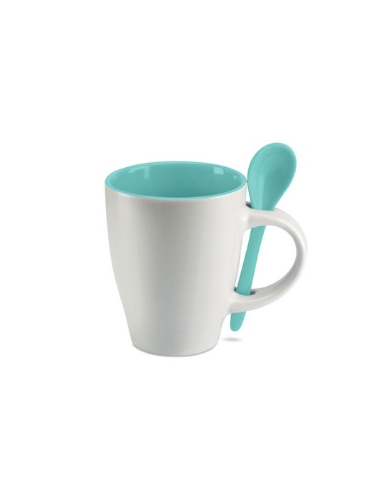 Mug avec cuillère Personnalisé DUAL 250 ml