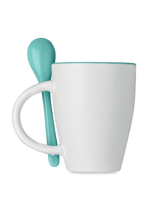 Mug avec cuillère Personnalisé DUAL 250 ml