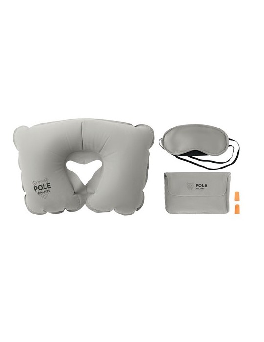 Set Voyage Personnalisé TRAVELPLUS - Oreiller et Masque Confort pas cher