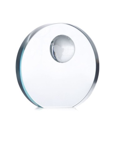 Trophée Globe en Verre Personnalisé MONDAL - Cadeau d'Entreprise