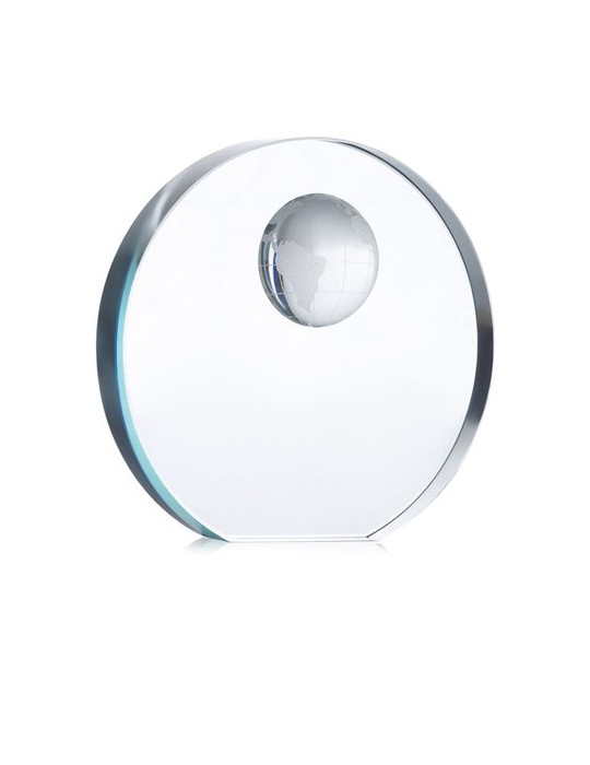 Trophée Globe en Verre Personnalisé MONDAL - Cadeau d'Entreprise