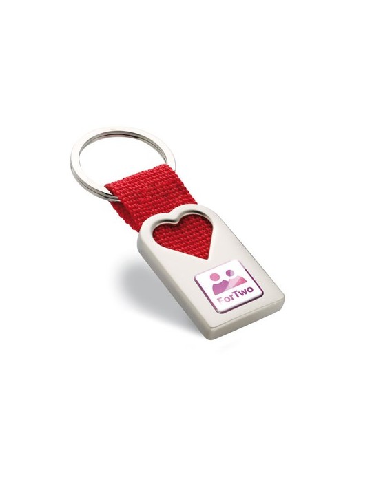 Porte-clé en Métal Personnalisé Coeur