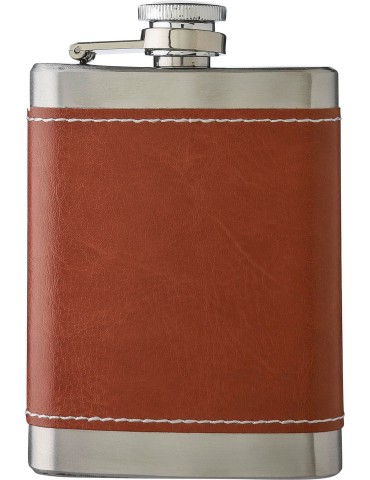 Flasque en acier inoxydable et PU de 100 ml publicitaire Cedric