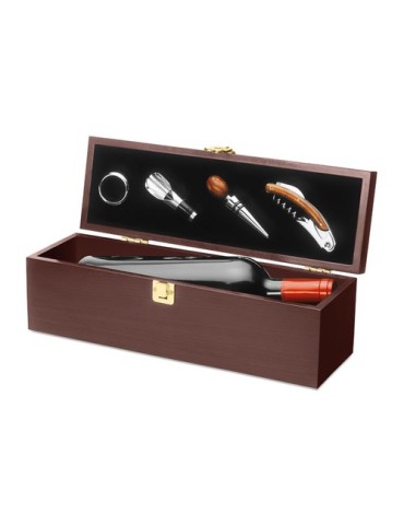 Coffret à vin en bois accessoire élégant personnalisée pas cher - COSTIERES