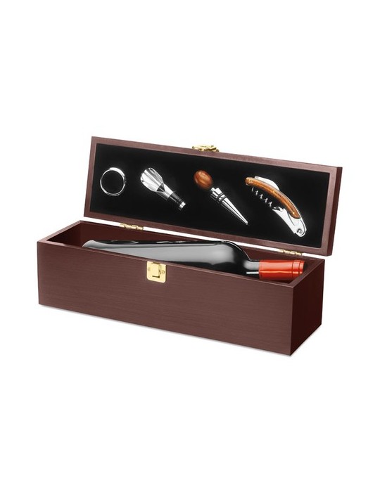 Coffret à vin en bois accessoire élégant personnalisée pas cher - COSTIERES