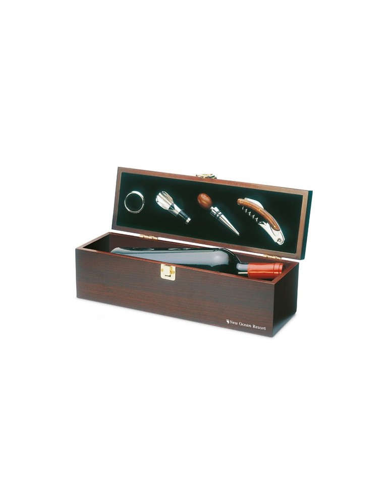 Coffret à vin en bois accessoire élégant personnalisée pas cher - COSTIERES