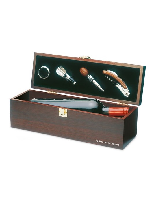 Coffret à vin en bois accessoire élégant personnalisée pas cher - COSTIERES