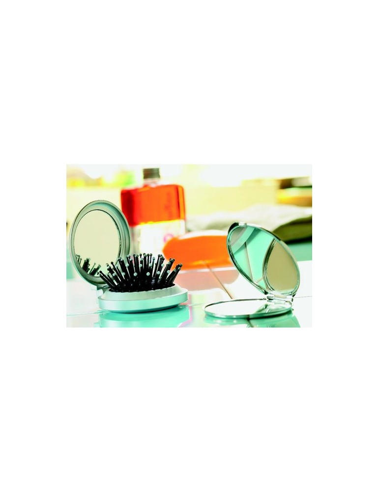 Brosse/miroir pliable accessoire pratique personnalisée pas cher - B BEAUTY