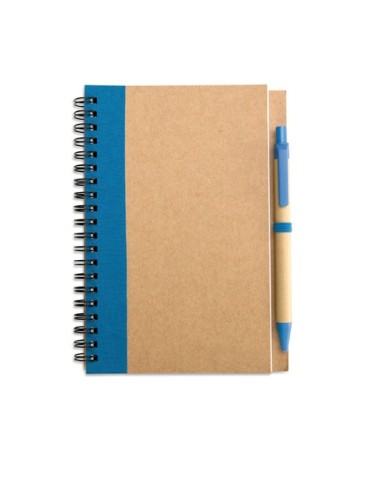 Bloc-notes recyclé avec stylo personnalisé