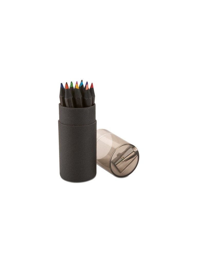 Crayons de Couleurs Noirs : Objets Publicitaires BLOCKY