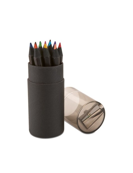 Crayons de Couleurs Noirs : Objets Publicitaires BLOCKY