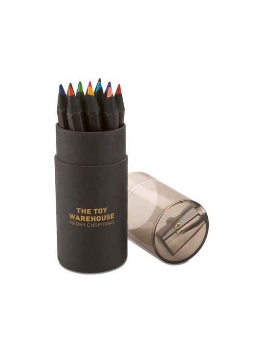 Crayons de Couleurs Noirs : Objets Publicitaires BLOCKY
