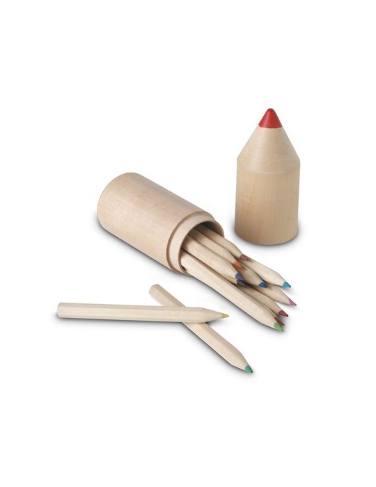 Set de 12 Crayons Personnalisés : Objets Publicitaires COLORET