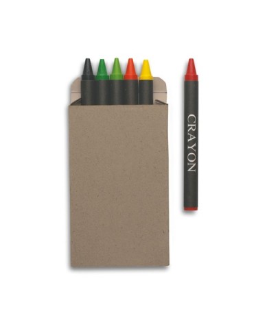 Étui 6 Crayons Cire Cadeau d'Entreprise : BRABO