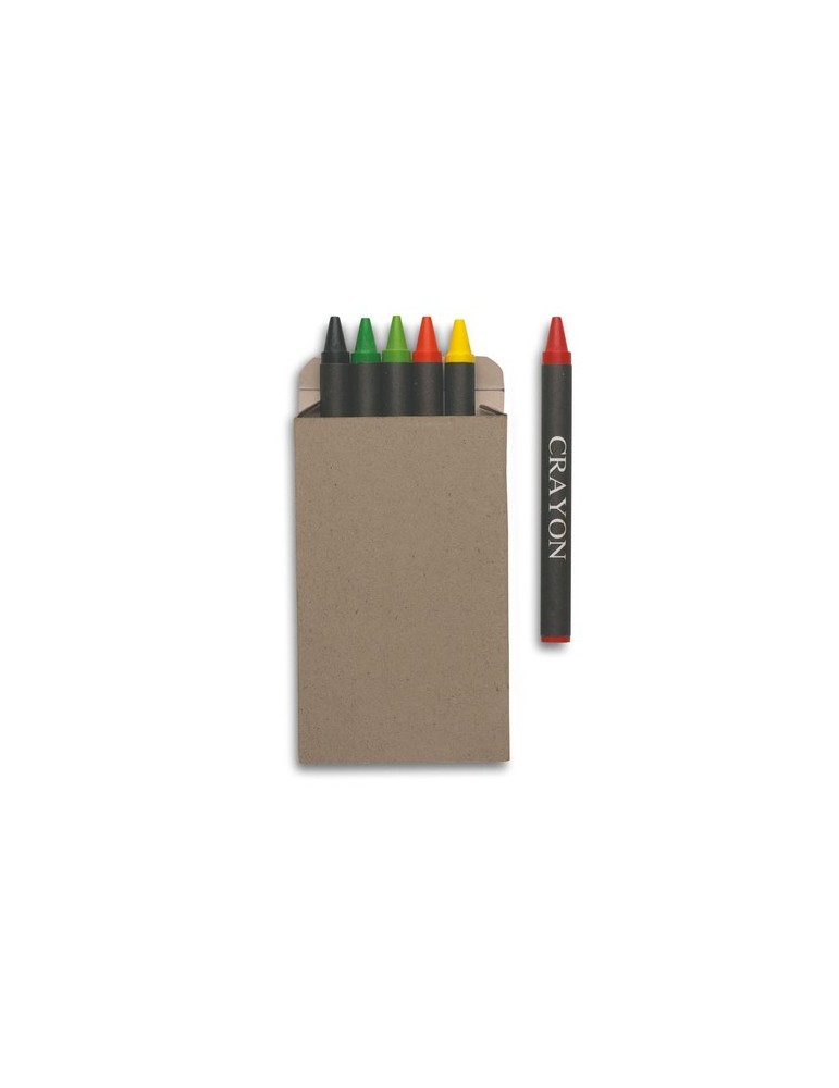 Étui 6 Crayons Cire Cadeau d'Entreprise : BRABO