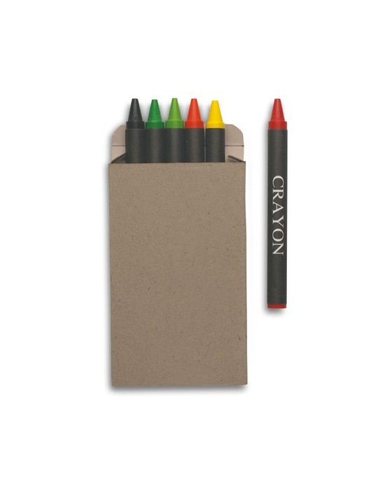 Étui 6 Crayons Cire Cadeau d'Entreprise : BRABO