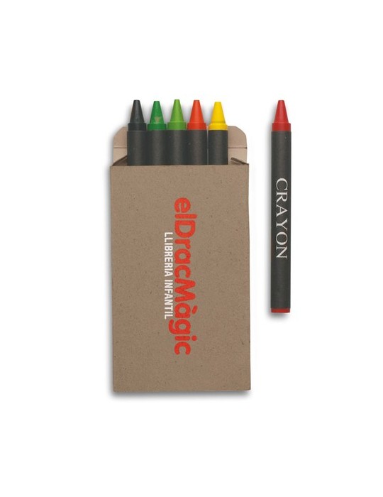 Étui 6 Crayons Cire Cadeau d'Entreprise : BRABO