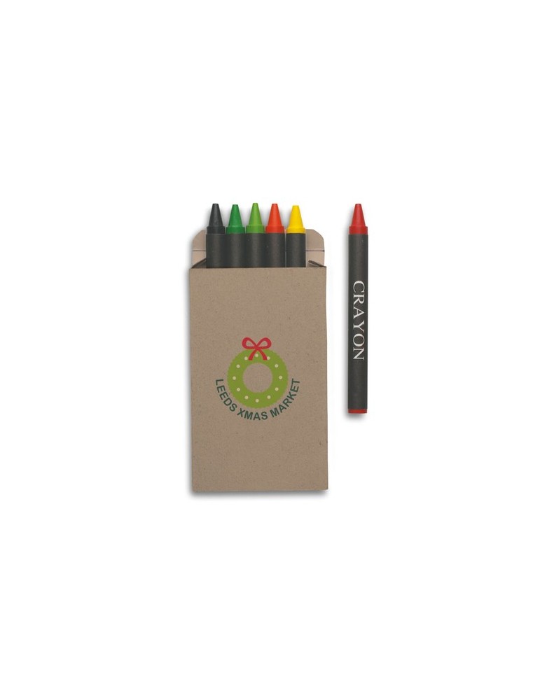 Étui 6 Crayons Cire Cadeau d'Entreprise : BRABO