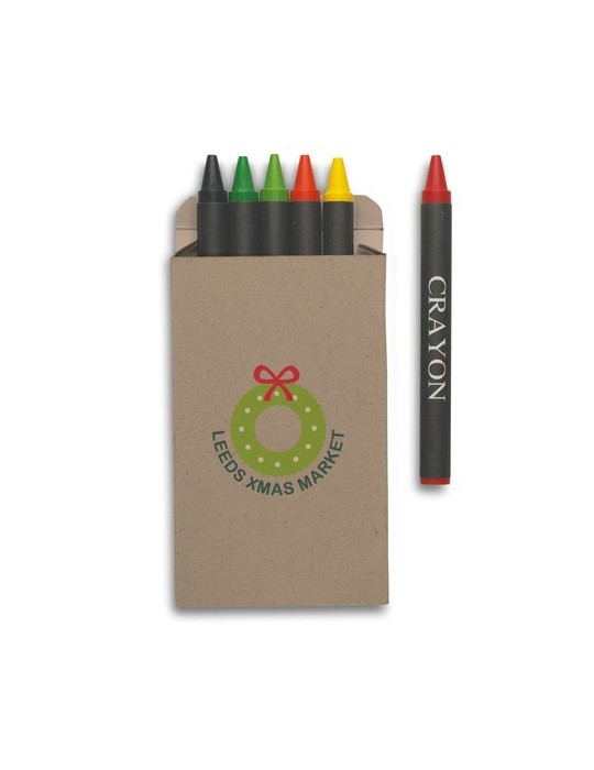 Étui 6 Crayons Cire Cadeau d'Entreprise : BRABO