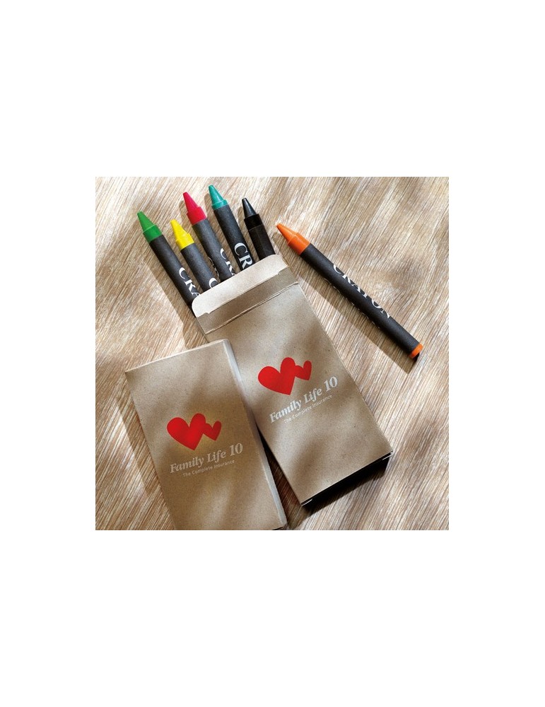 Étui 6 Crayons Cire Cadeau d'Entreprise : BRABO