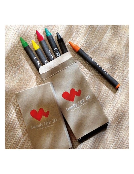 Étui 6 Crayons Cire Cadeau d'Entreprise : BRABO