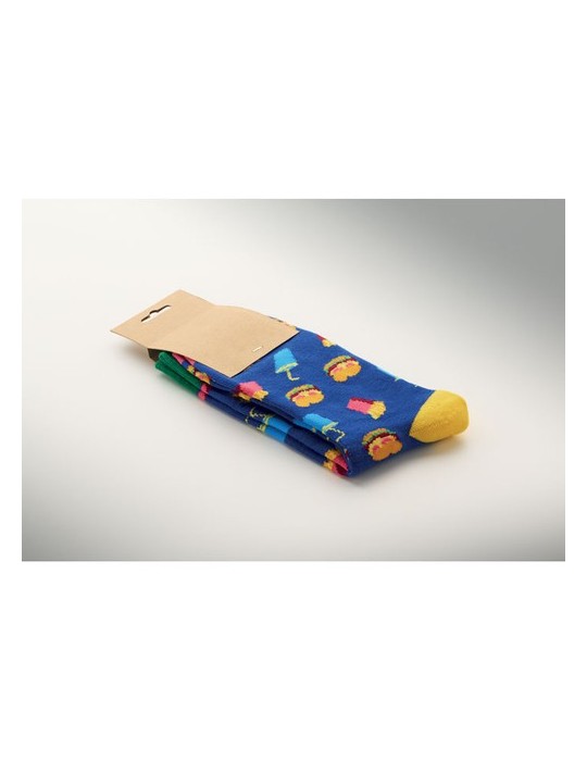FUNNY M Chaussettes motifs amusants