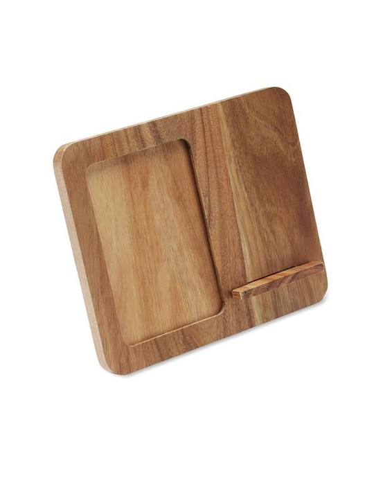 FINWOOD Cadre acacia et chargeur 15W