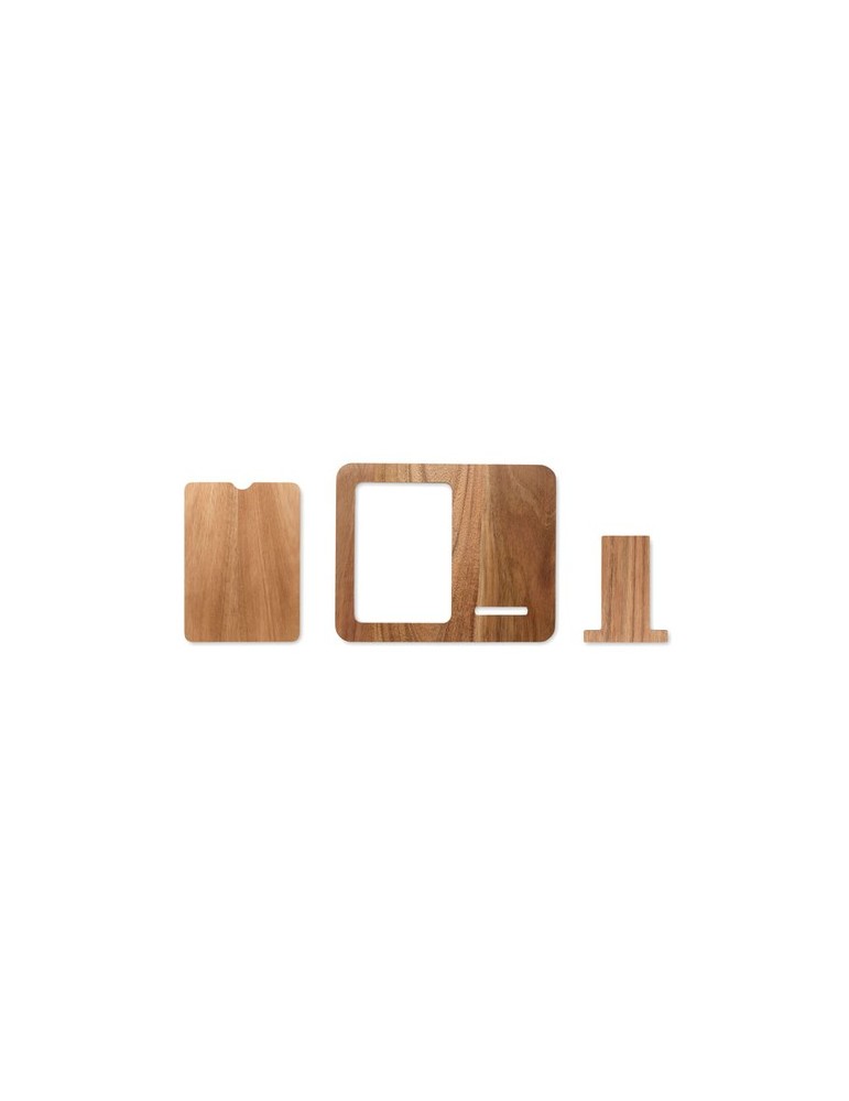 FINWOOD Cadre acacia et chargeur 15W