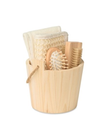 SELFCARE Coffret de bain baquet en bois 2