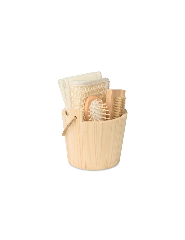 SELFCARE Coffret de bain baquet en bois