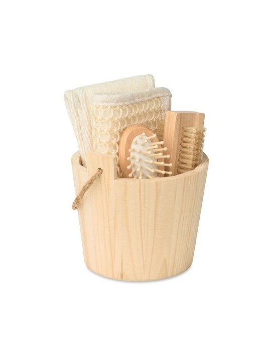 SELFCARE Coffret de bain baquet en bois