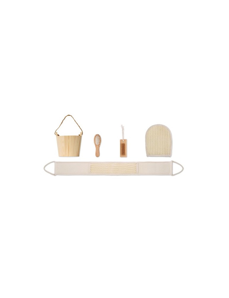 SELFCARE Coffret de bain baquet en bois