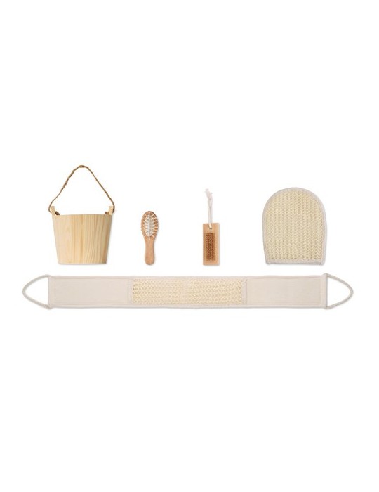 SELFCARE Coffret de bain baquet en bois