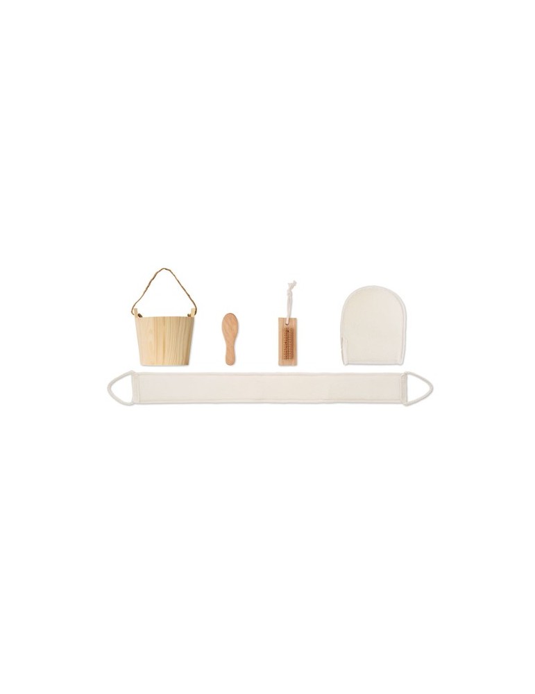 SELFCARE Coffret de bain baquet en bois