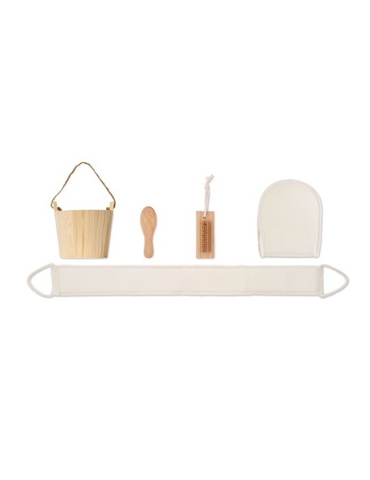 SELFCARE Coffret de bain baquet en bois