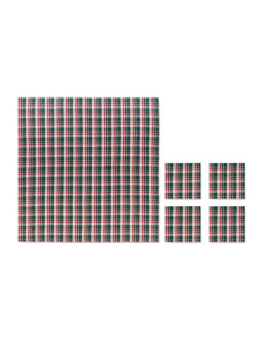 SANTABLE Nappe à carreaux en coton.