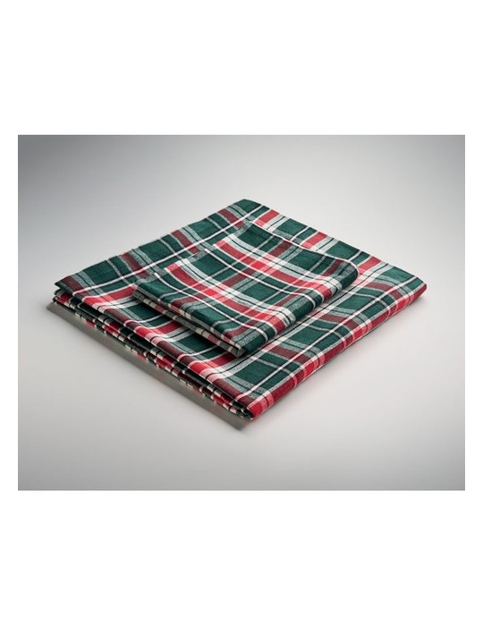 SANTABLE Nappe à carreaux en coton.