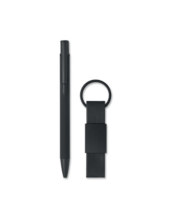 ESCRI SET Set stylo à bille et porte-clés en