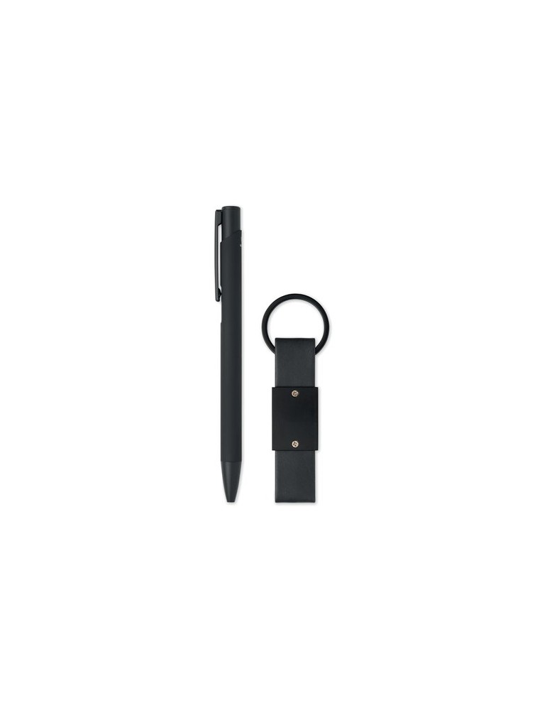 ESCRI SET Set stylo à bille et porte-clés en