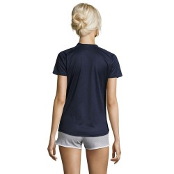 T-shirt Femme Personnalisé Sportif 140g - Sporty Women Matières : PET Taille textile : XL Couleurs : french navy accessoire évén