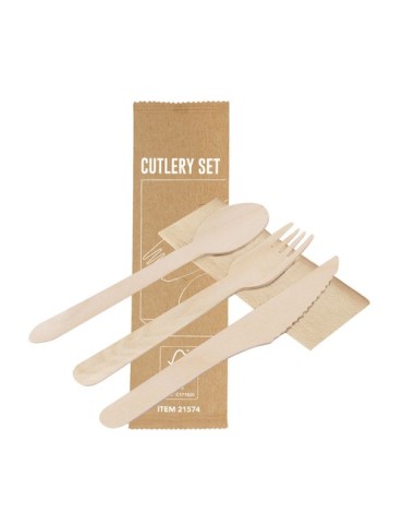 Set de couverts publicitaires en acier inoxydable - Grinox Couleurs : NATURELLE