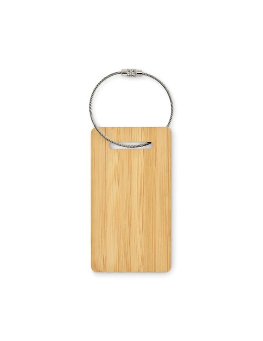 MIO Étiquette de bagage en bambou