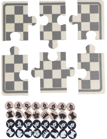 Jeu d'échecs et de dames en bois personnalisé Hank
