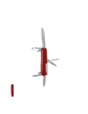 Canif publicitaire multi-usages Mansni Couleurs : rouge